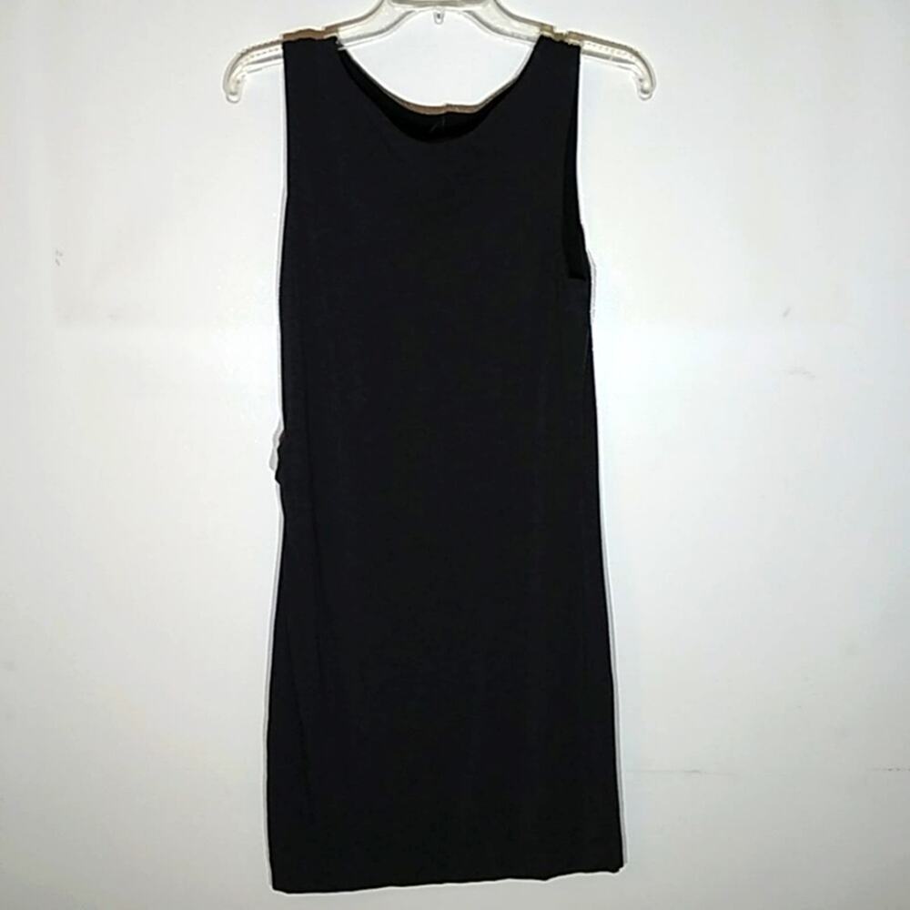 Athleta Carefree Tee Dress Charcoal Gray Ruched 94% modal Size S - Picture 2 of 9